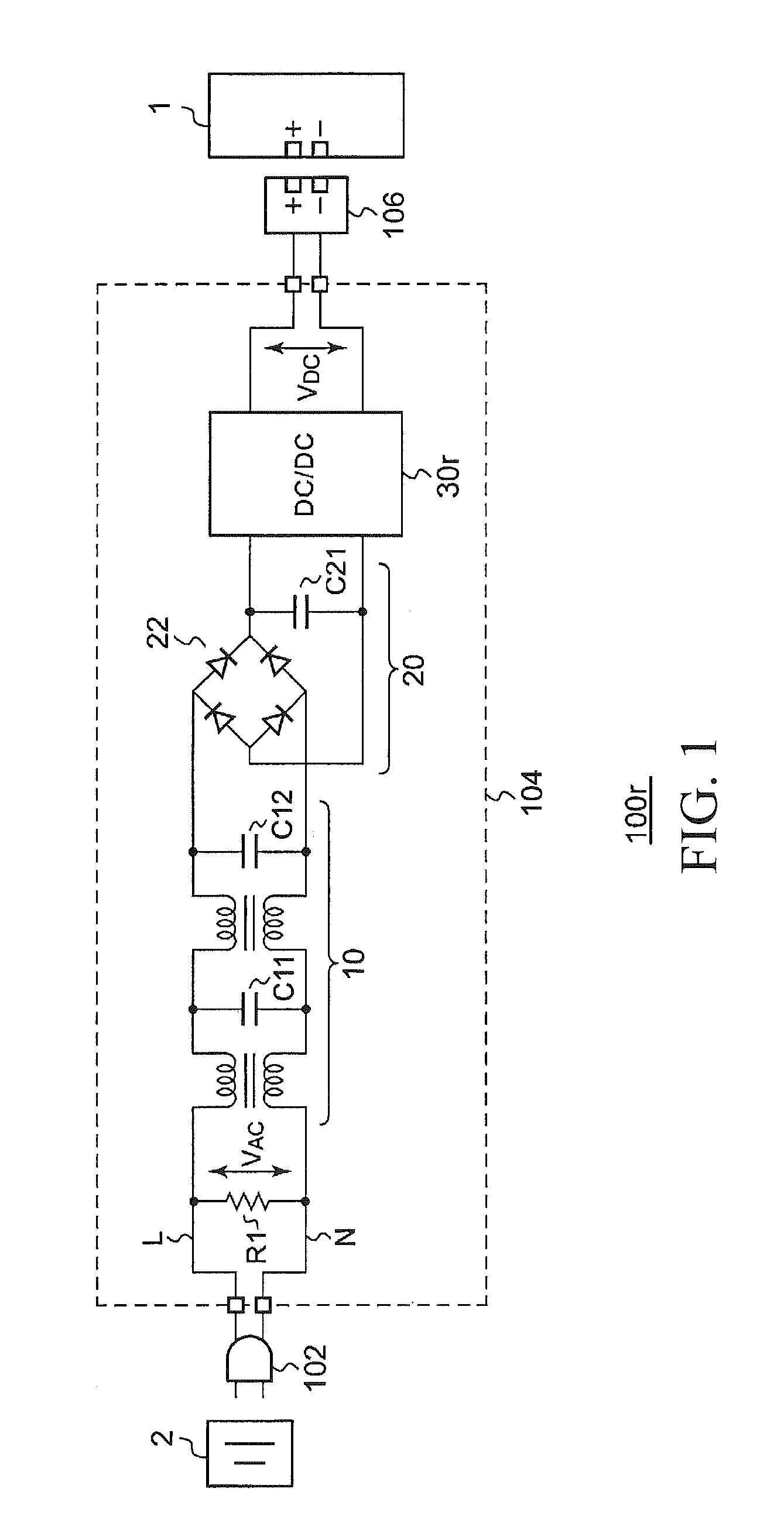 Ac/dc converter, and ac power adapter and electronic apparatus using the same