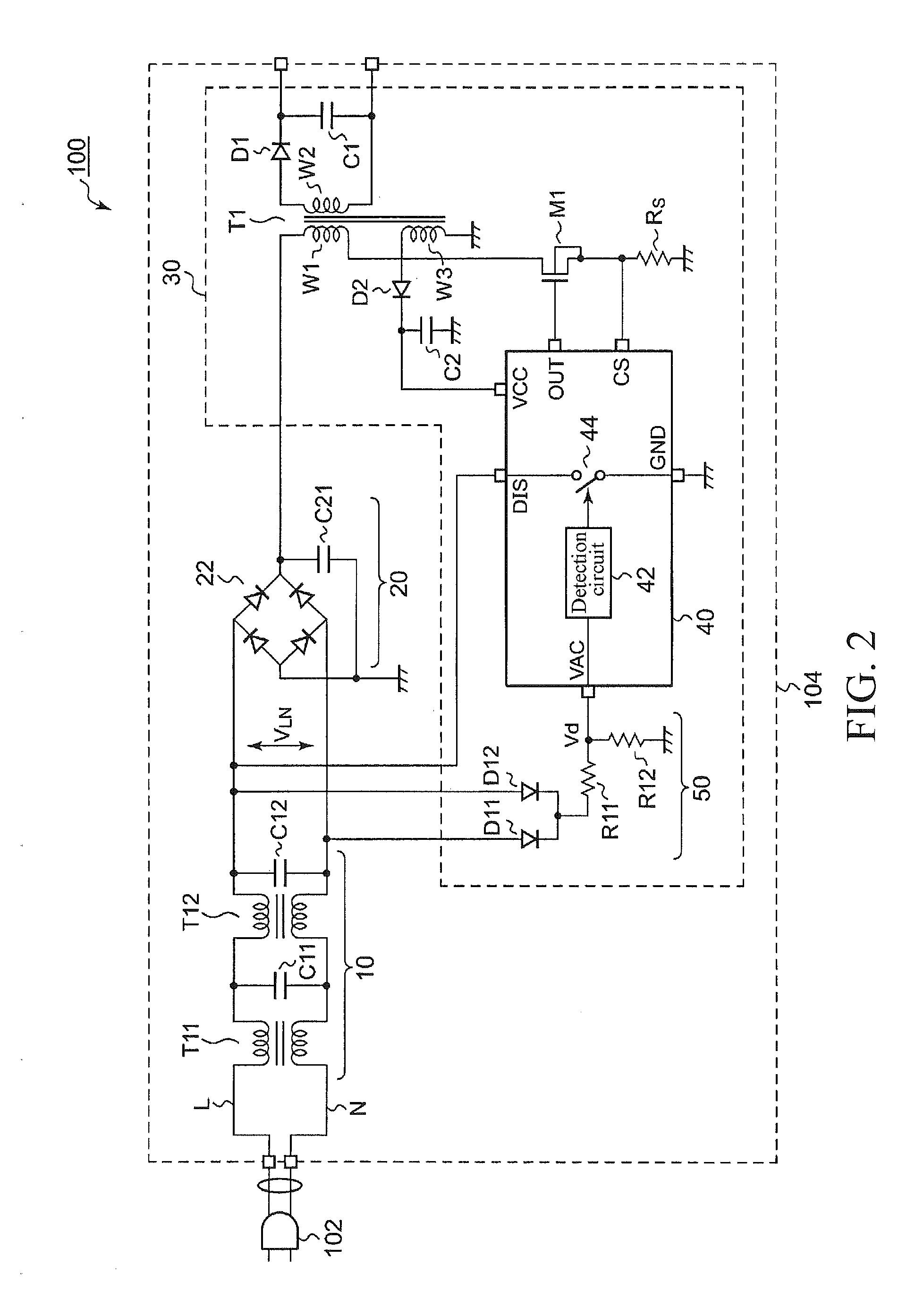 Ac/dc converter, and ac power adapter and electronic apparatus using the same