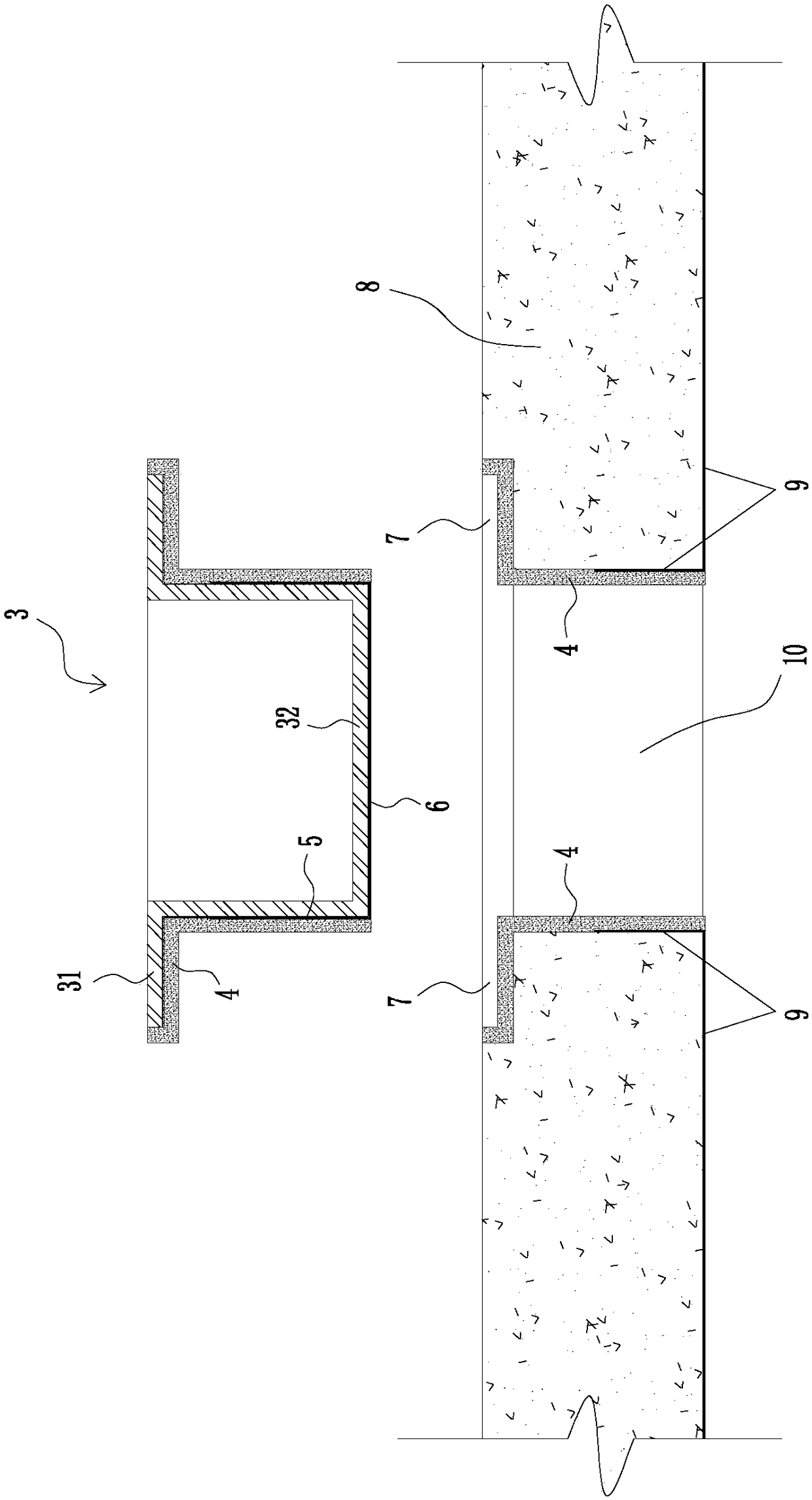A stainless steel box and repair method for repairing holes left in hoisting reinforced concrete roofs of prilling towers and silos