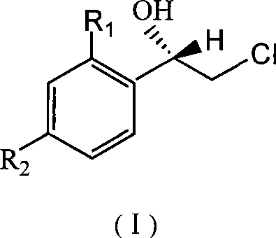 Method for asymmetric synthesis of (S)-2-chloro-1-phenylethanol derivative