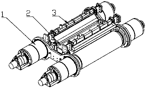 A four-roller spindle device for a multi-wire cutting machine
