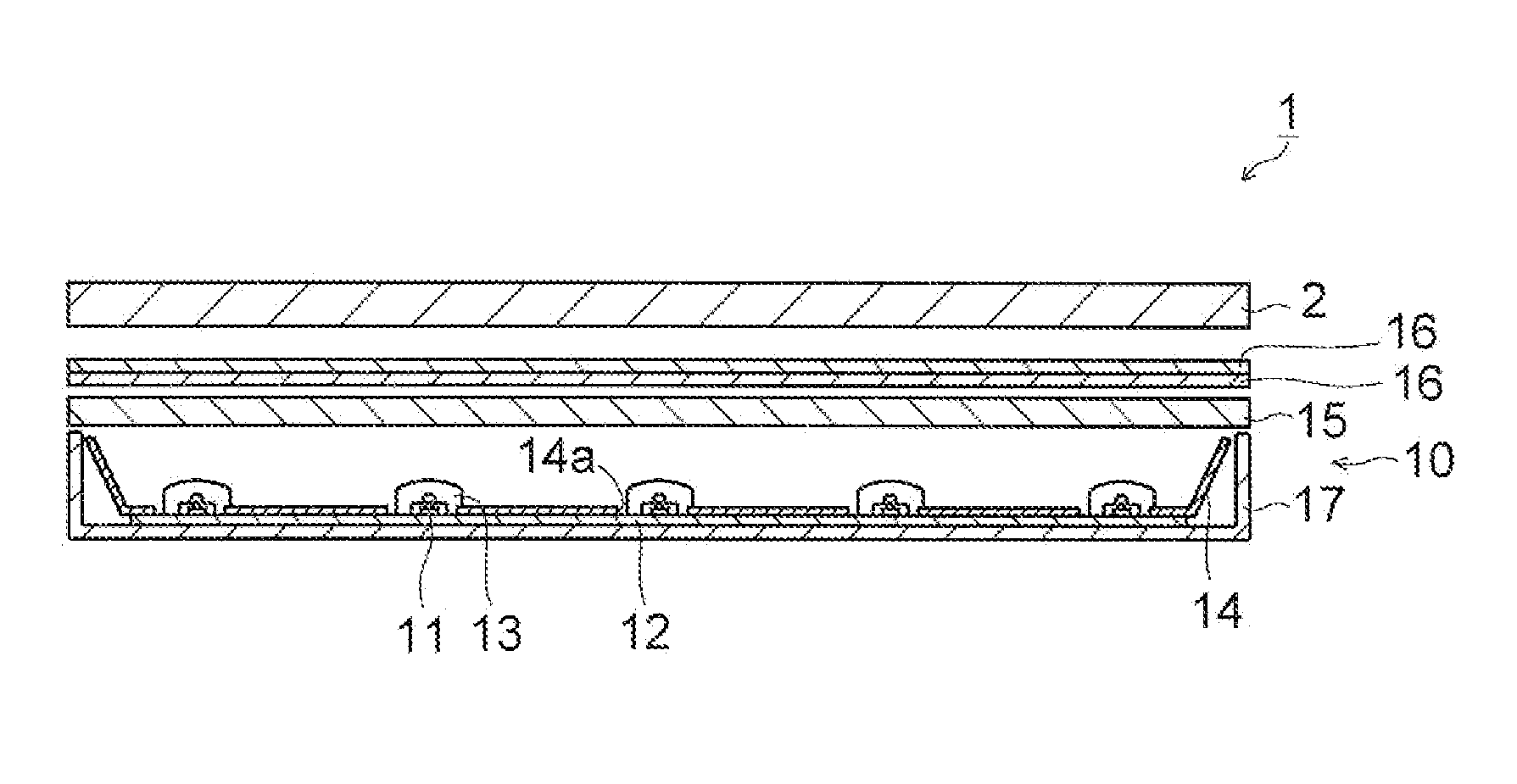 Illumination device and display device equipped with same