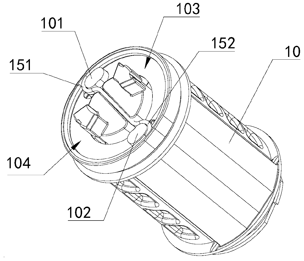 Retractor core shaft assembly and safety belt retractor