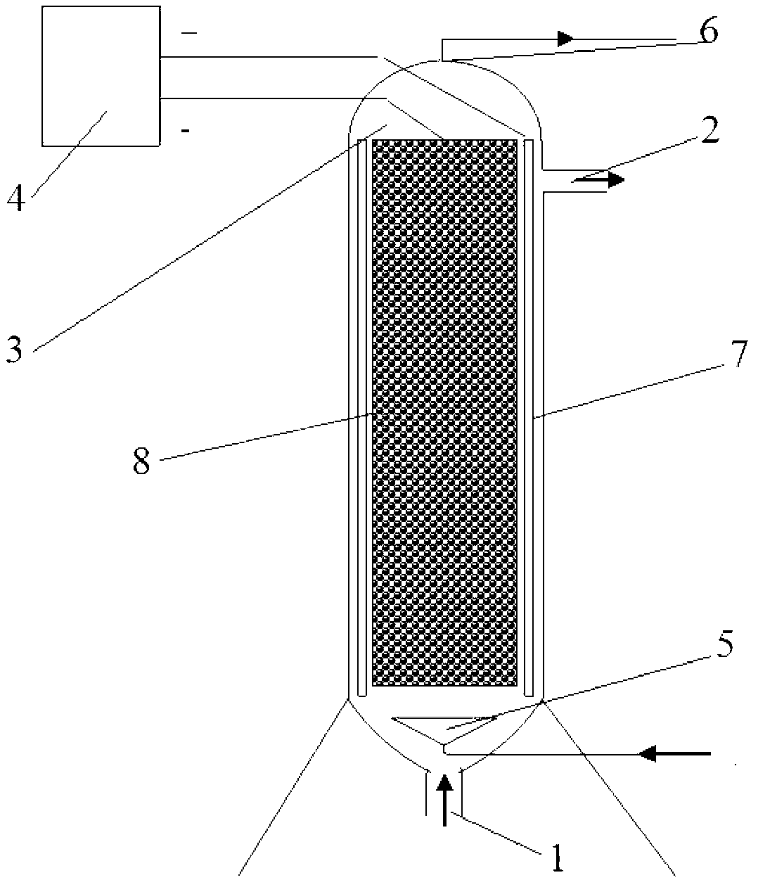 Method for removing organic pollutants in water through electrochemical cathode catalytic ozonation
