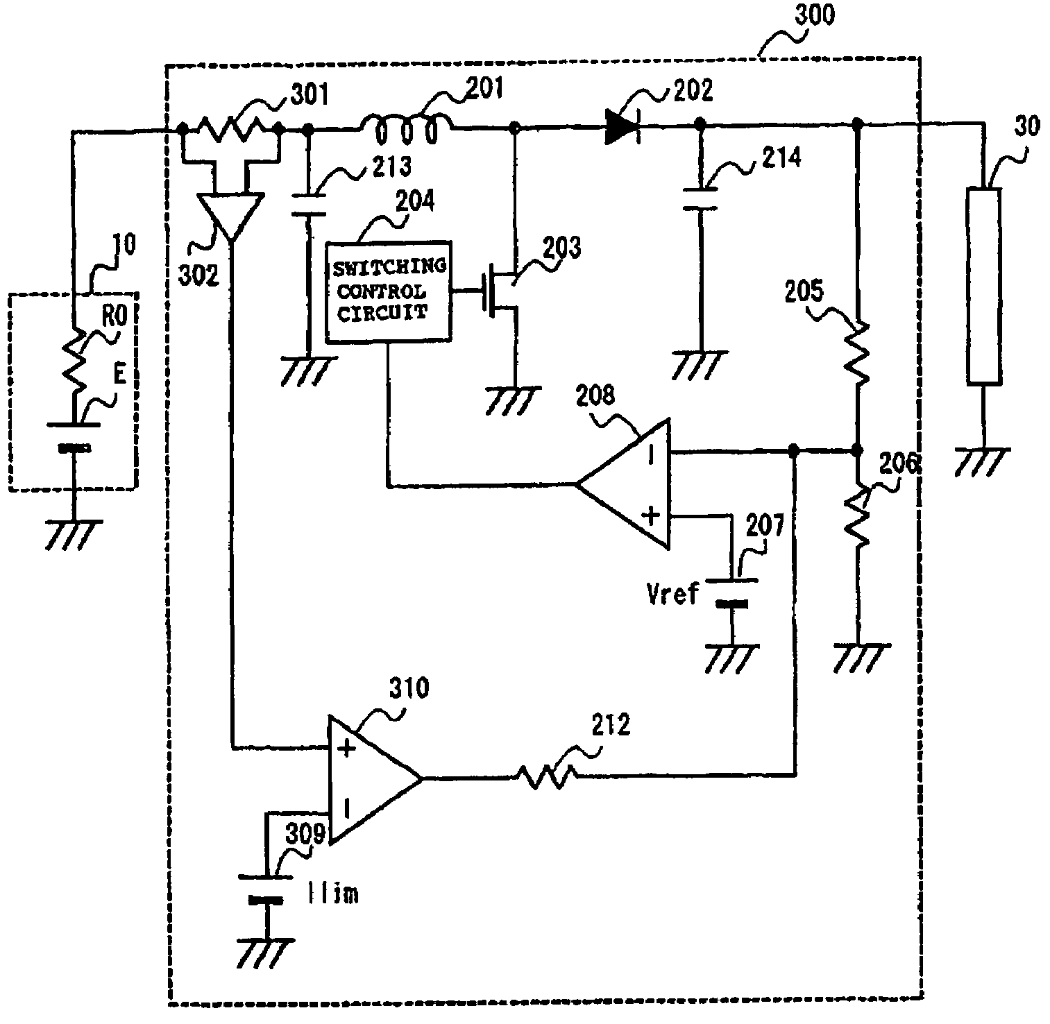 Output regulating device for regulating output of electric power source depending on input therefrom