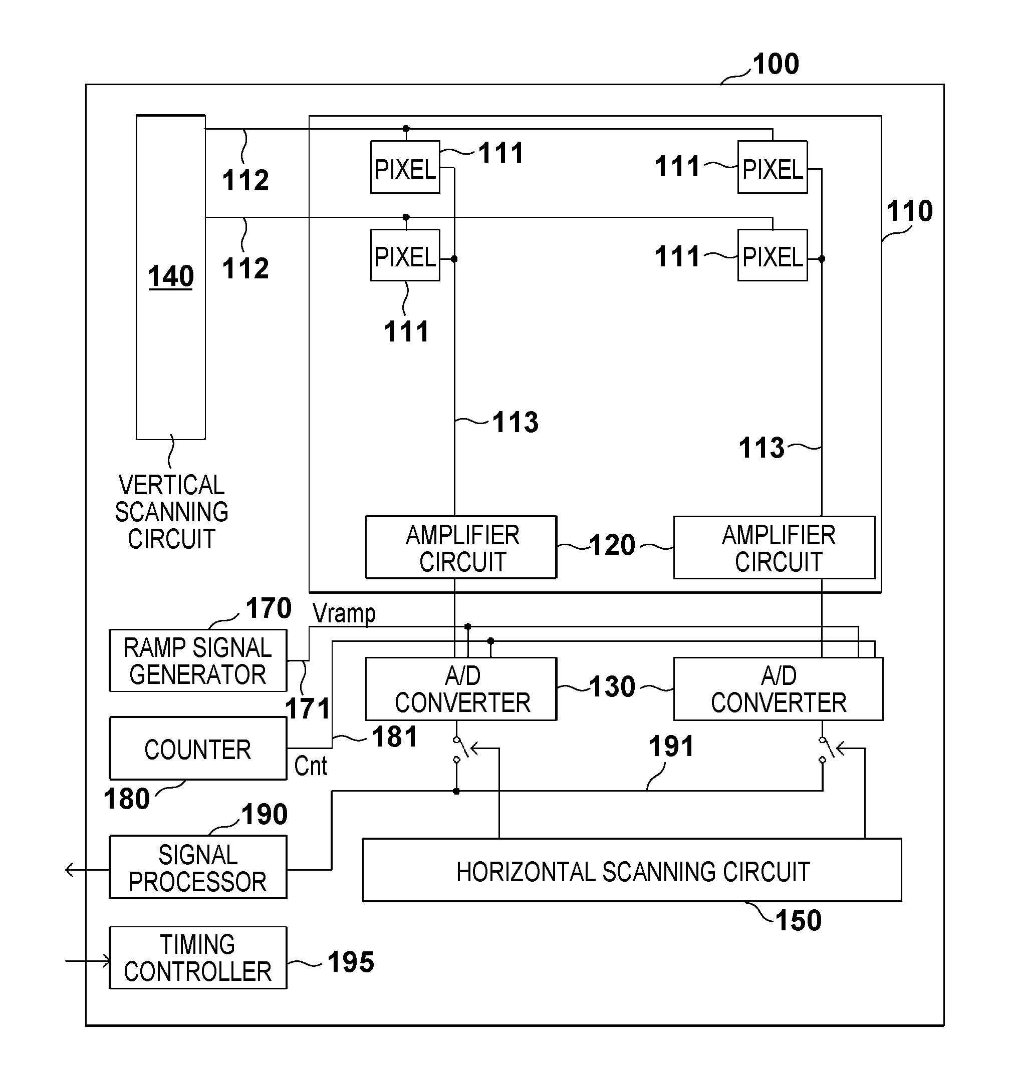 A/d converter and solid-state imaging apparatus