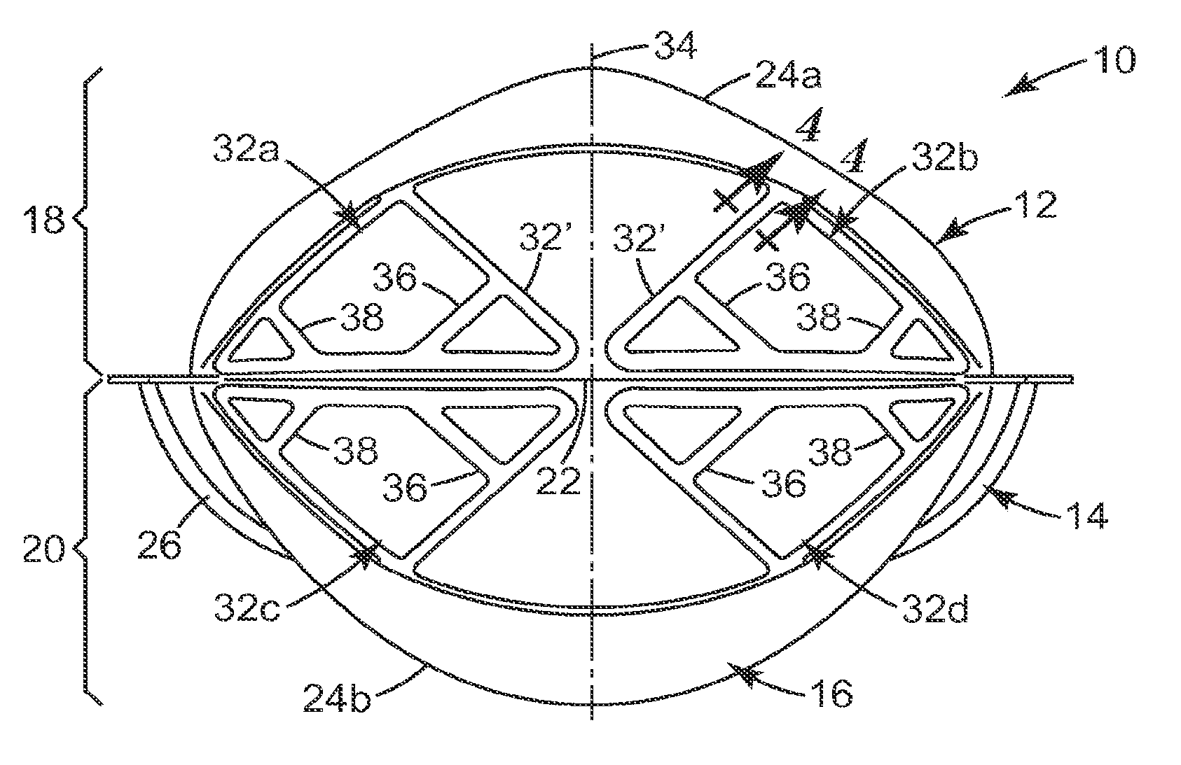 Flat-fold filtering face-piece respirator having structural weld pattern