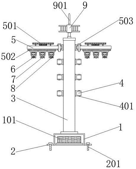 Vehicle illegal parking shooting device for road remote law enforcement