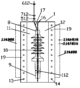 Dry casing insulator vacuum gas pouring system and pouring method thereof