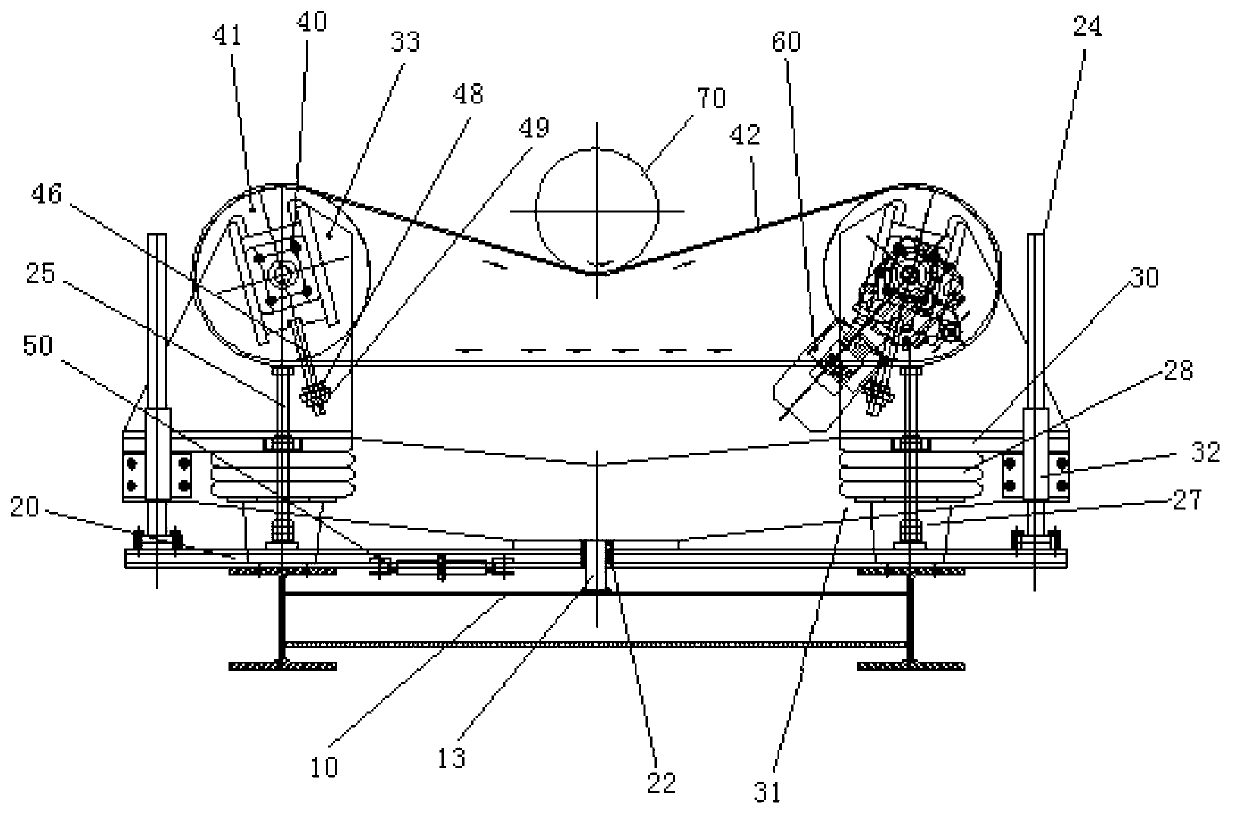 Fusion epoxy powder coating surface processing device and adjusting method thereof