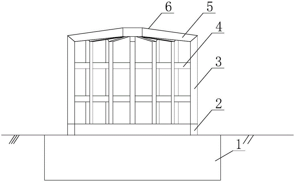 A transitional cylindrical foundation structure applied to ocean engineering