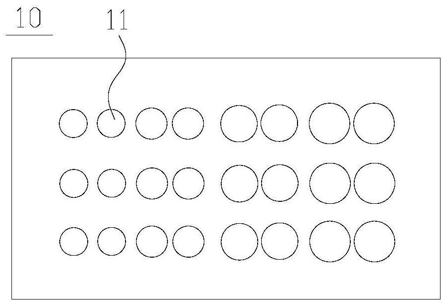 A peelable blue rubber plug hole fixture and peelable blue rubber plug hole method