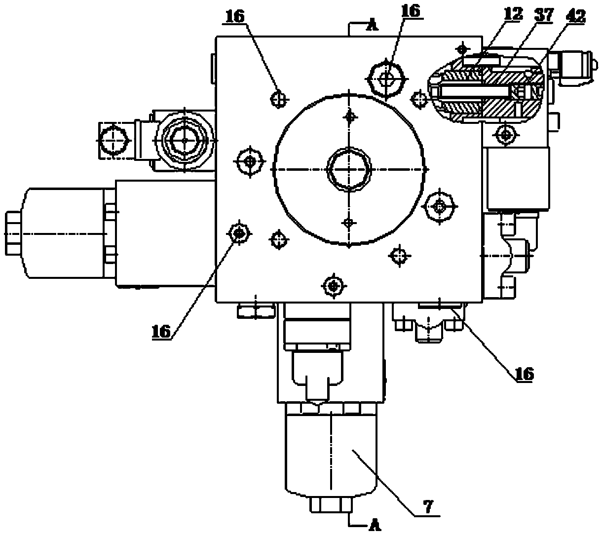 Straight stroke spring return hydraulic actuator