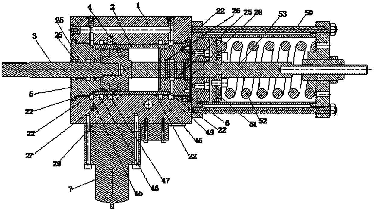 Straight stroke spring return hydraulic actuator