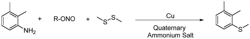 Method for preparing 2, 3-dimethyl thioanisole