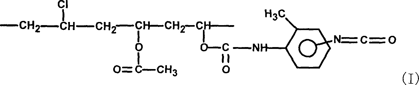 Isocyanic acid esterified chloroethylene-vinyl acetate copolymer and its preparation method