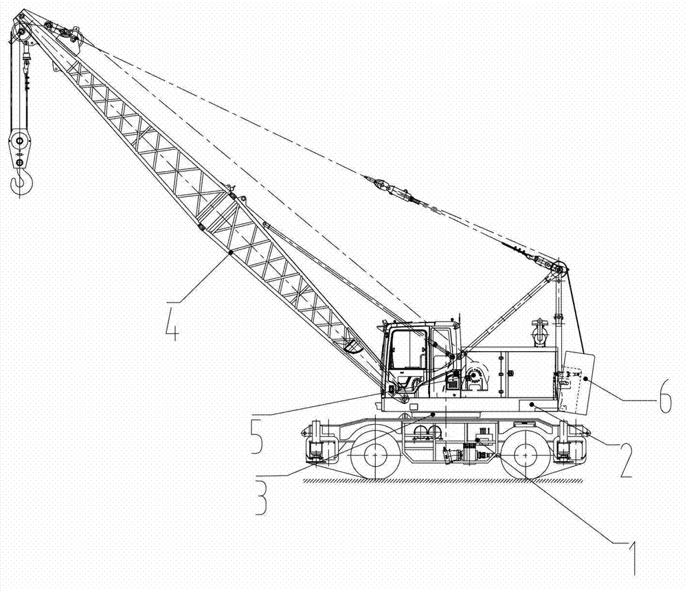 Rotary counter weight mechanism and crane