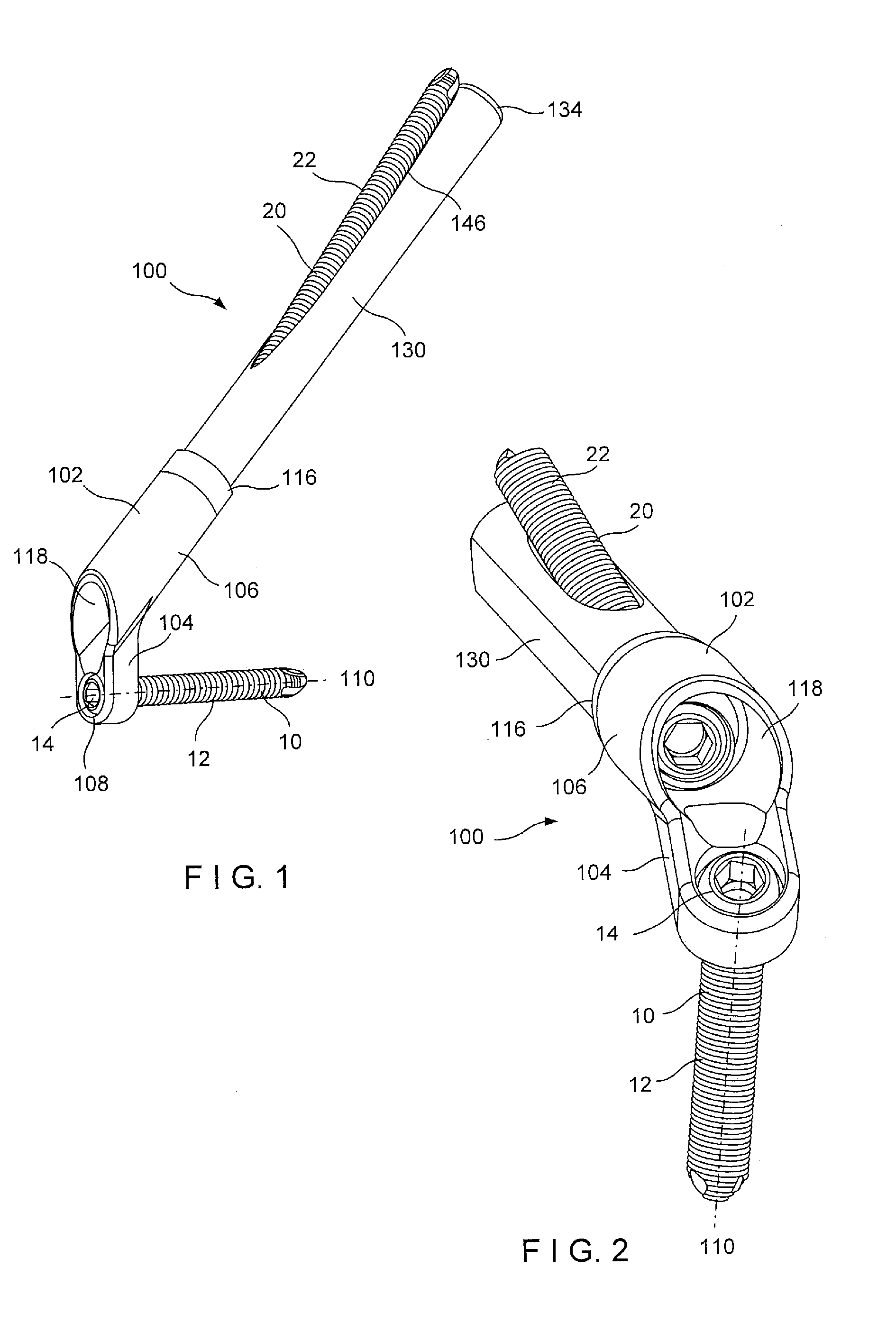 Femoral neck fracture implant
