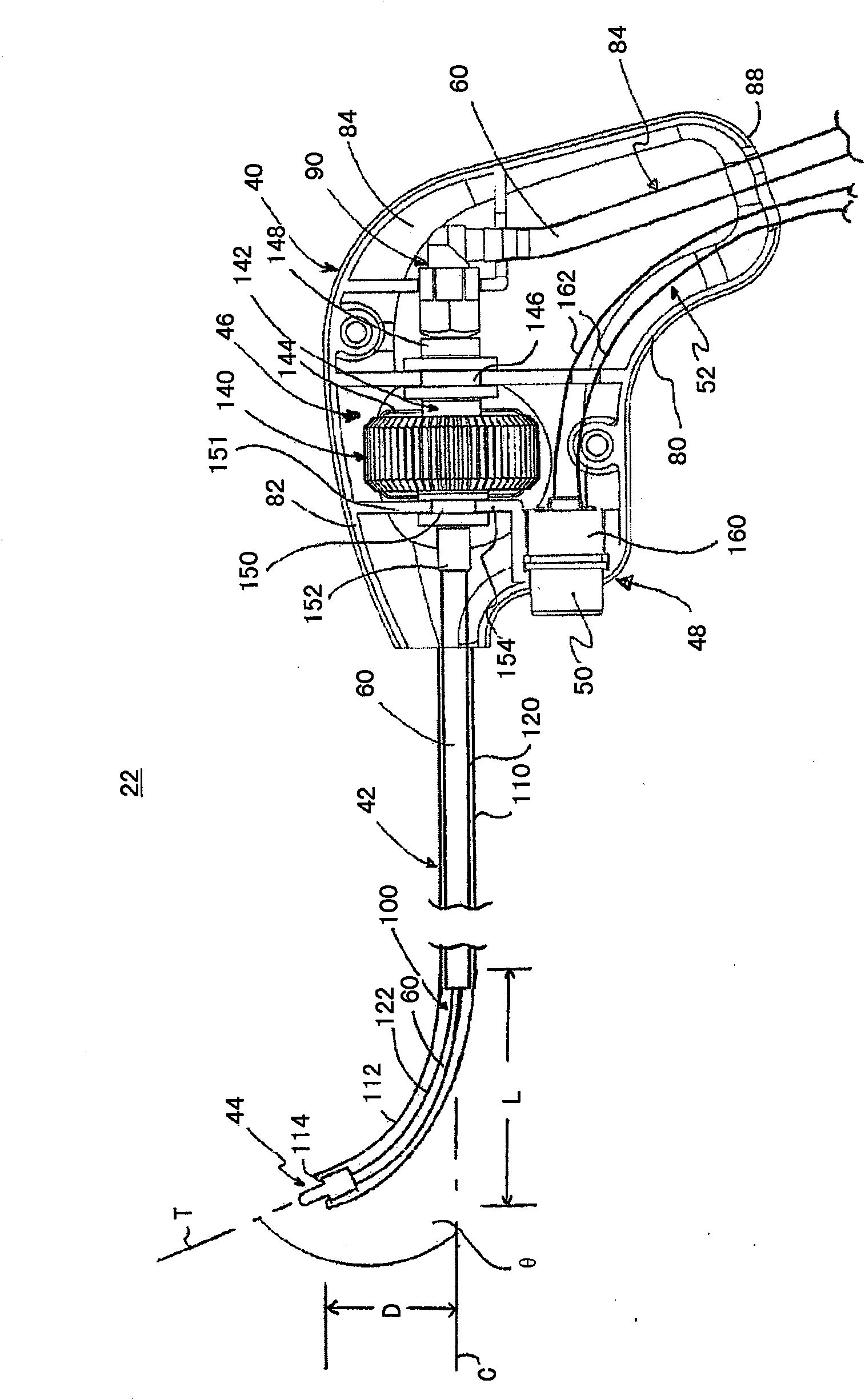 Surgical instrument, system, and method for frontal sinus irrigation