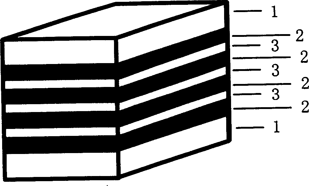 Layer cmobined laser crystal