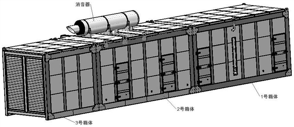 Assembled generator set container structure