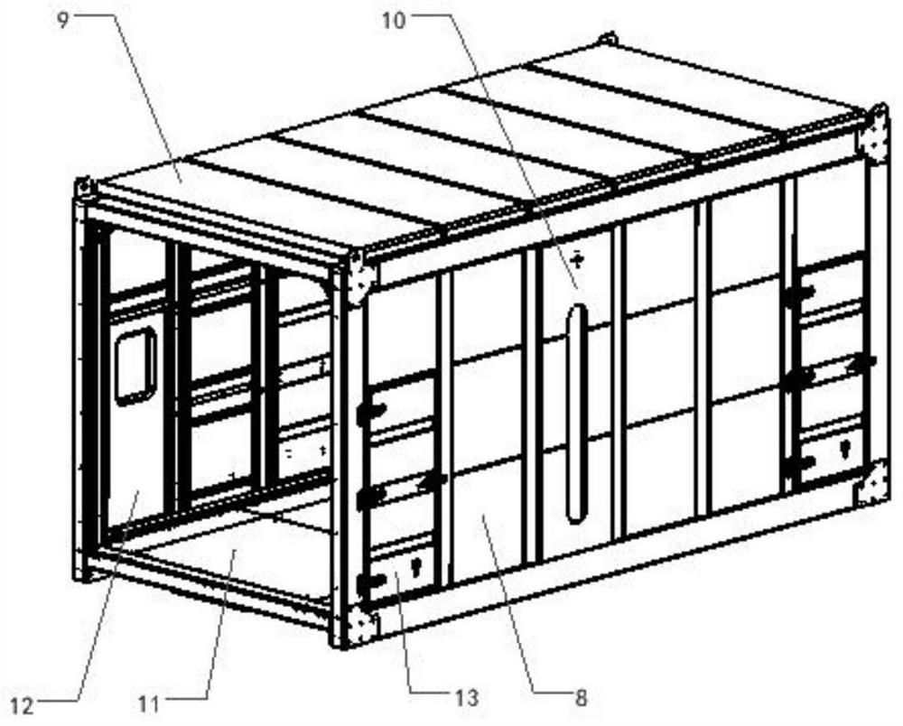 Assembled generator set container structure
