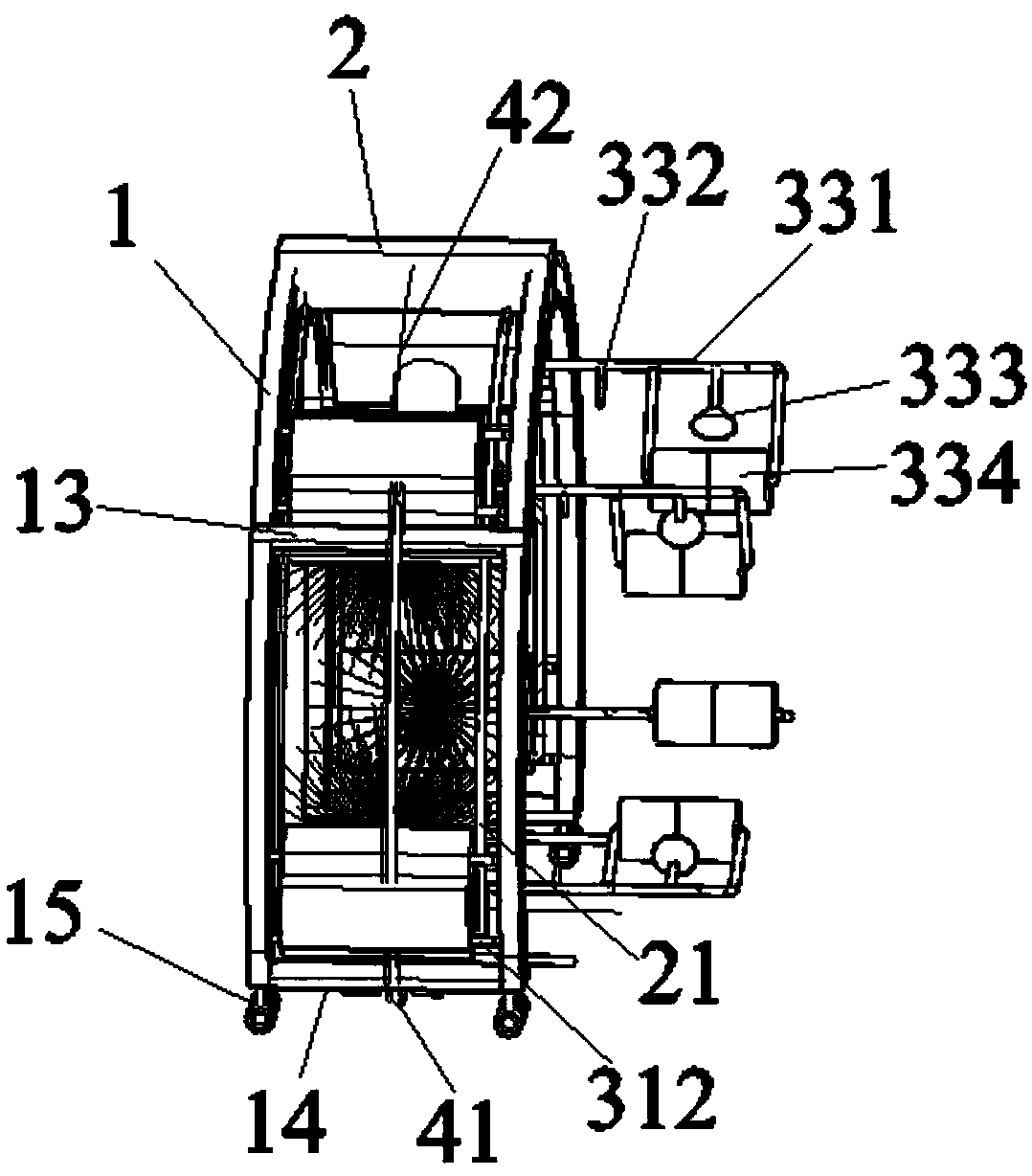 Construction device for automatic circumferential cleaning and release agent applying of large-section tunnel lining trolley formwork and construction method