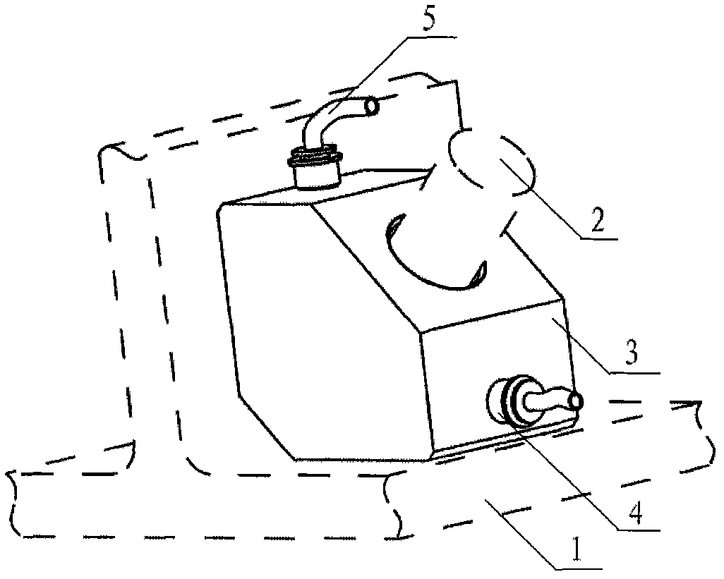 Ultrasonic transducer clamp for detecting concave R region of composite material structure