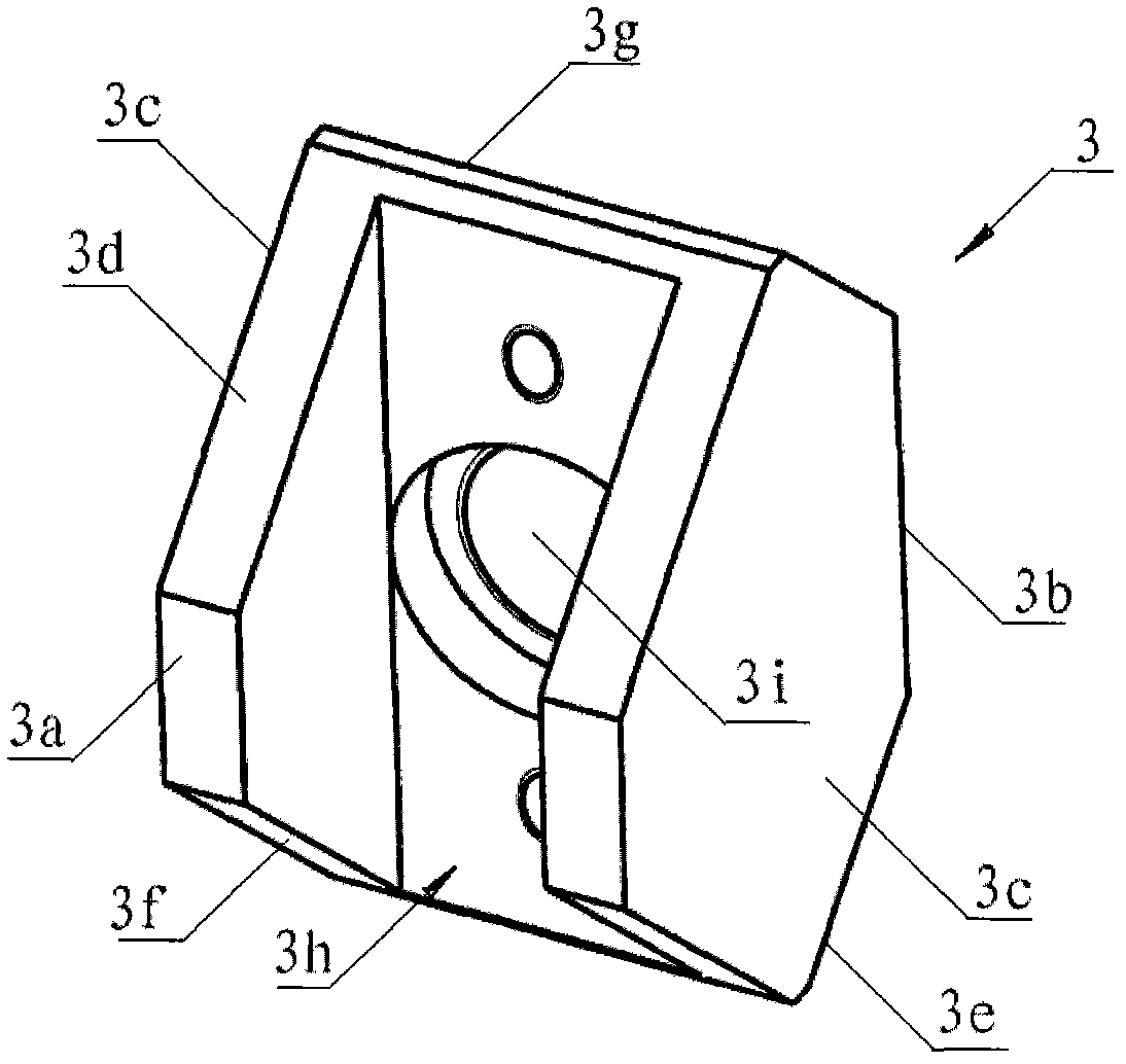 Ultrasonic transducer clamp for detecting concave R region of composite material structure