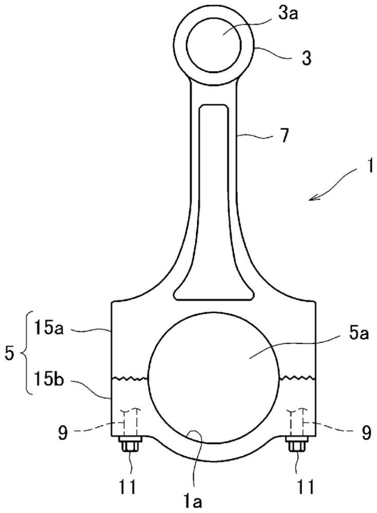 Method for fracturing metal component, and method for fracturing connecting rod