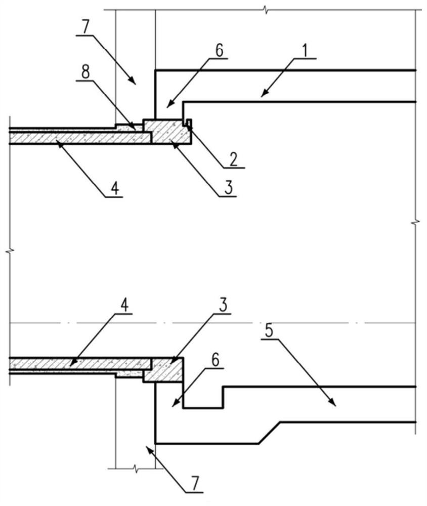 Shield working well connector drainage structure and construction method thereof