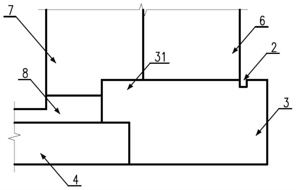 Shield working well connector drainage structure and construction method thereof