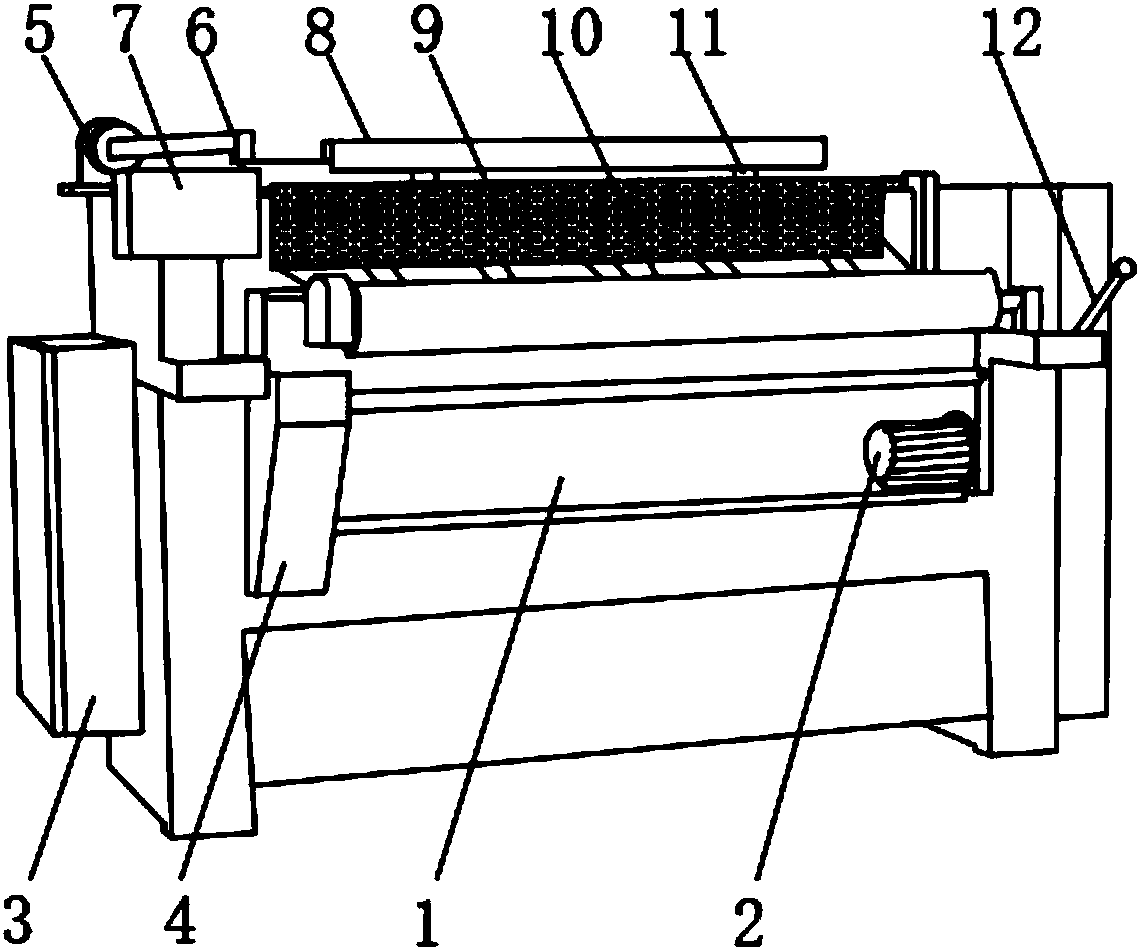 Singeing machine for processing clothing surface