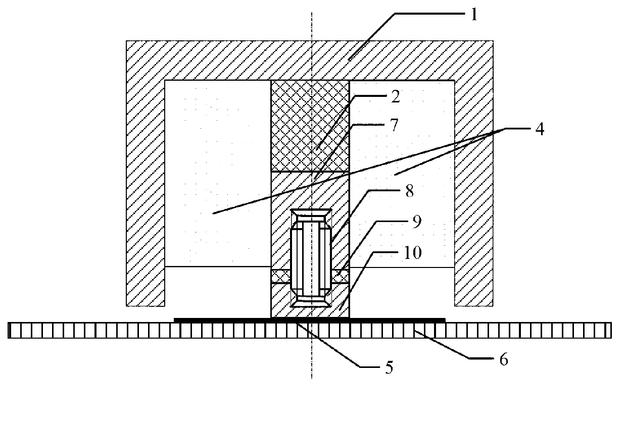 High voltage electrode device for pulsed electro-acoustic space charge measuring system