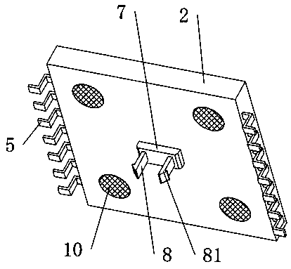 Patch structure convenient for mounting sheet-shaped component on circuit board