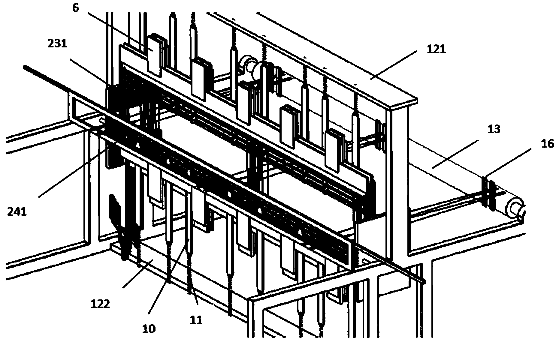 Device and method for controlling warp yarns of gauze cloth on loom