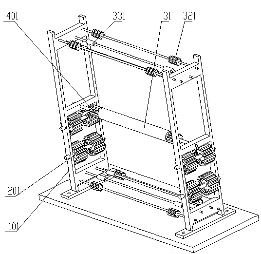 A blackboard with front and rear transposition lifting type for quickly erasing dust