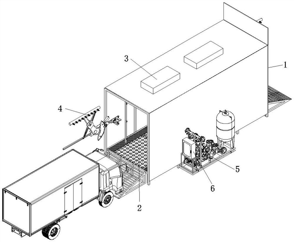 Disinfection device for cold chain transport vehicle