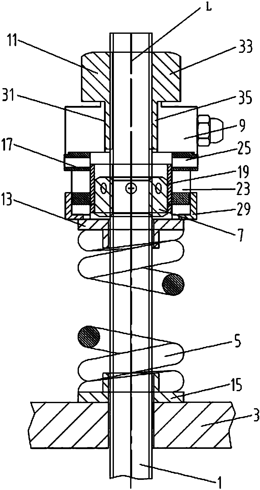 Elevator suspension rope tension measurement and adjustment mechanism