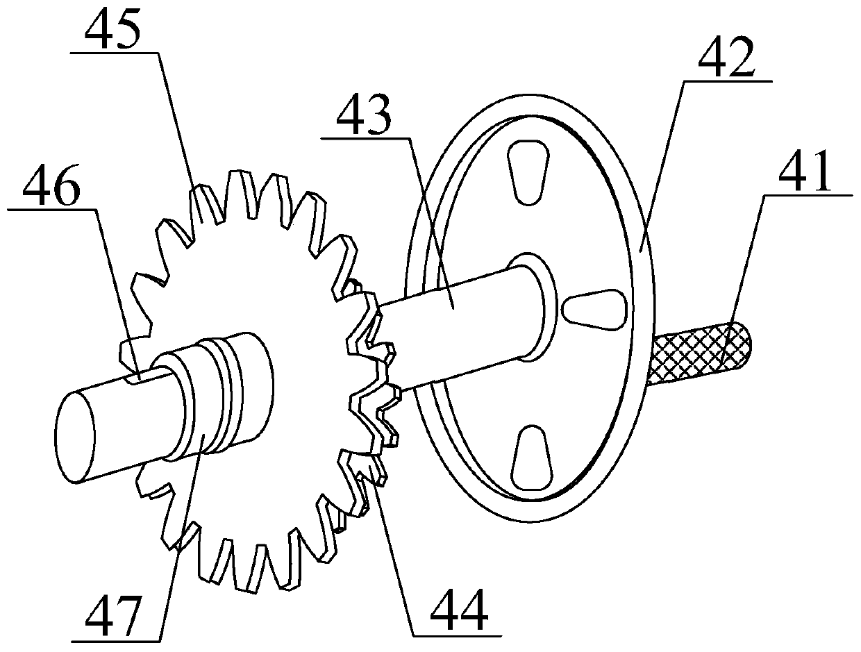 Hand-operated rotary disc brush driving device