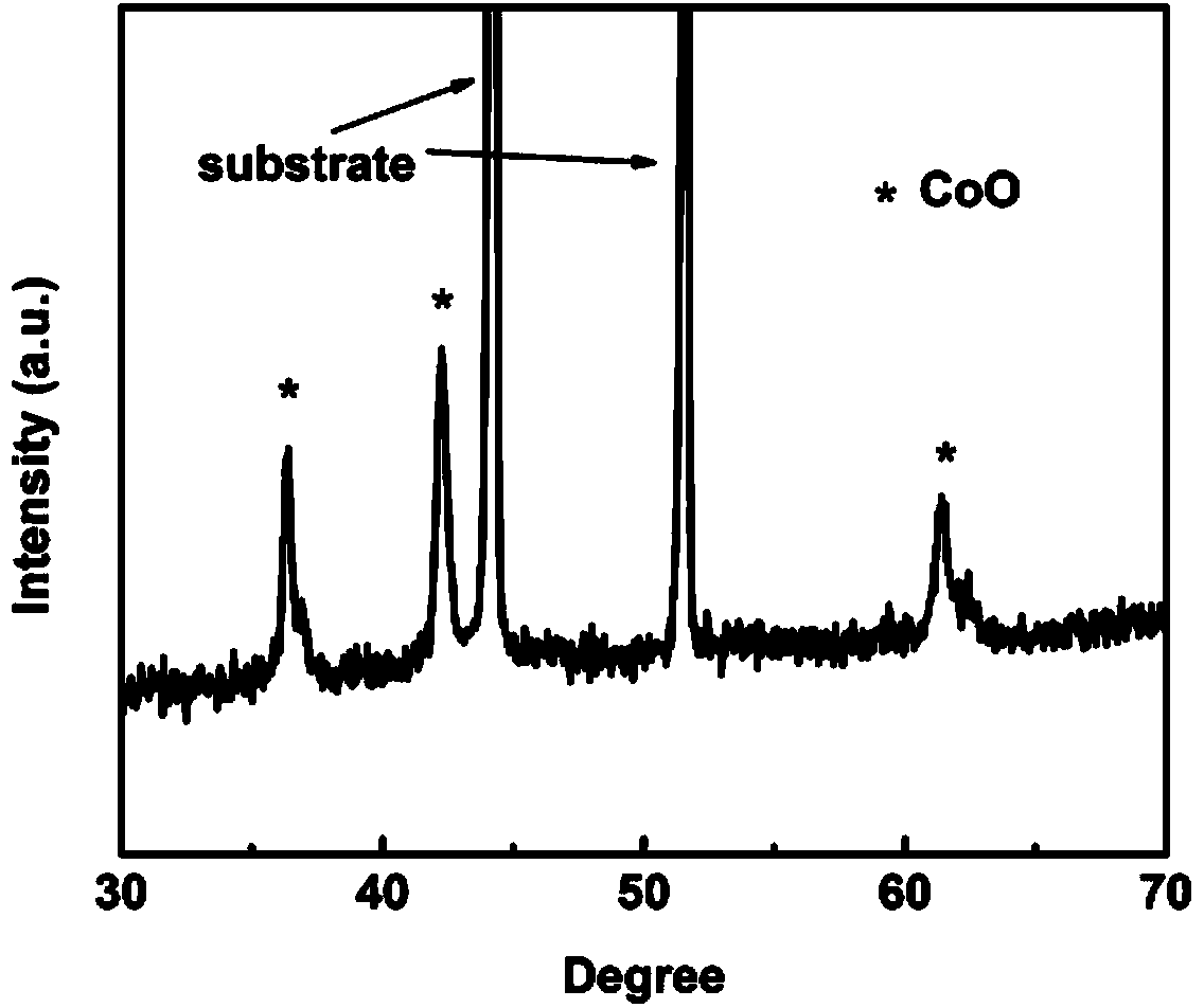 Production method and application of cobaltous oxide/carbon nanostructure array