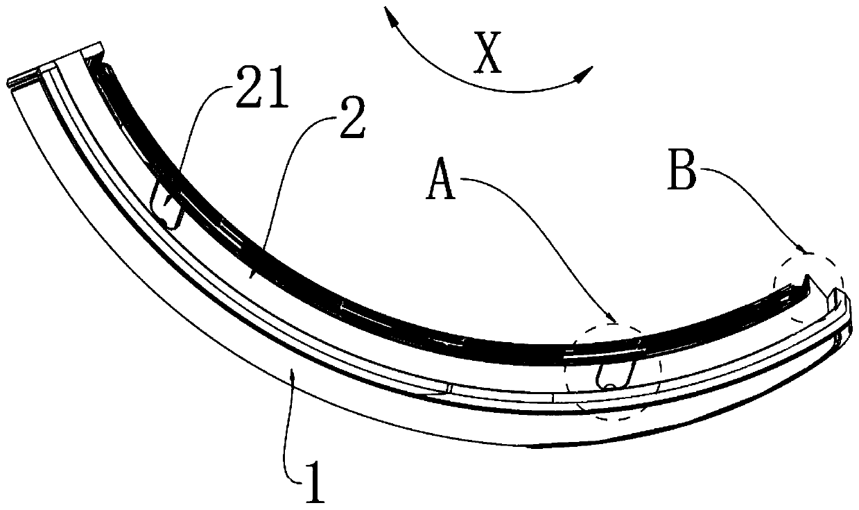 Sliding door structure and air conditioner