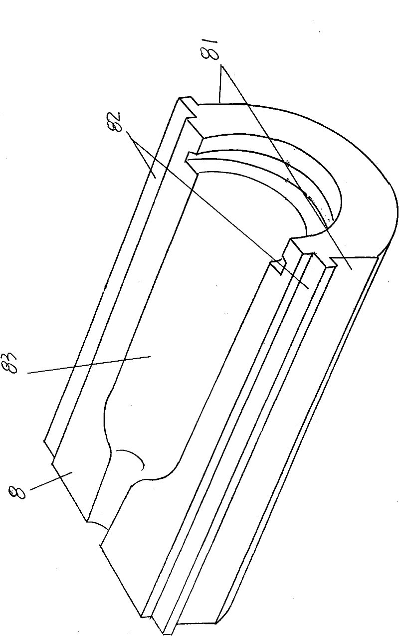 Clamp structure for milling positioning reference plane on glass die blank