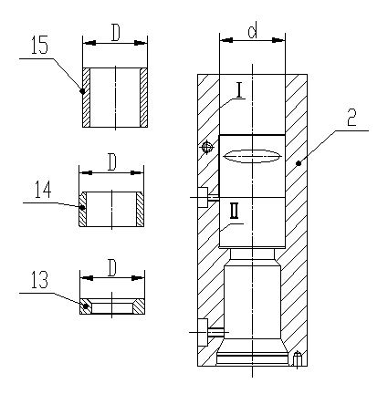 Rapid installation device and method for hydraulic breaking hammer drill rod base assembly drill rod bushing