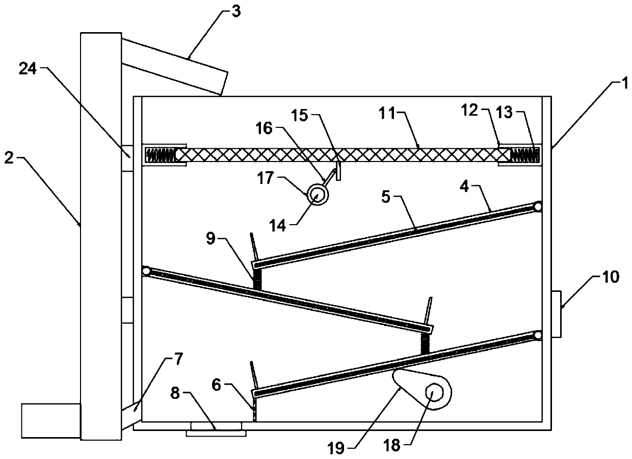 A simple iron removal device in rice processing technology