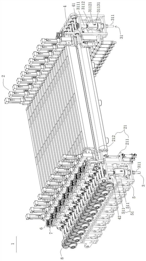 Glass arc forming tempering section equipment