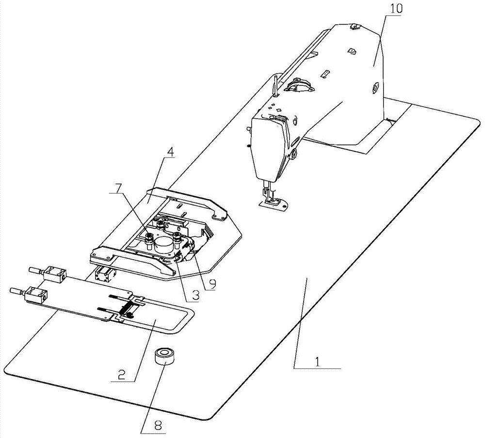 Folding and feeding mechanism of bag sticking machine