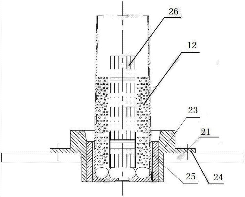 Powder charging production line and use method thereof