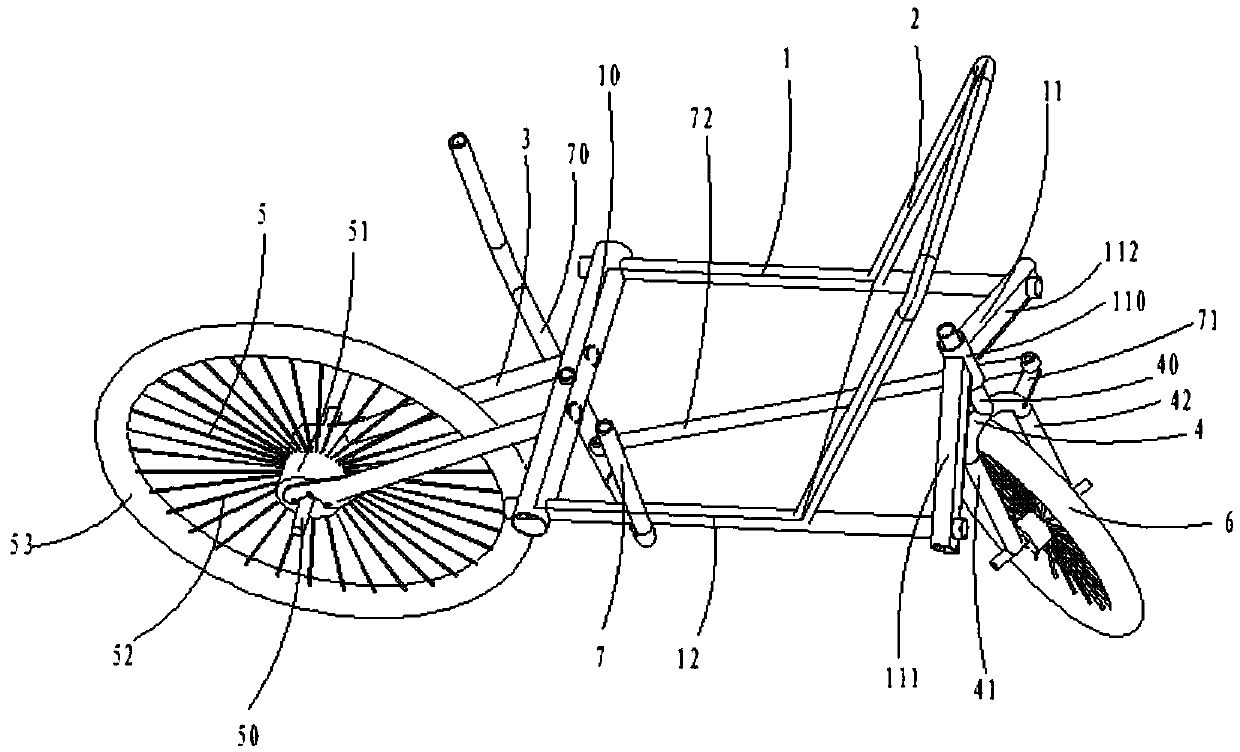 Front-wheel direct-drive rear-wheel steering bicycle