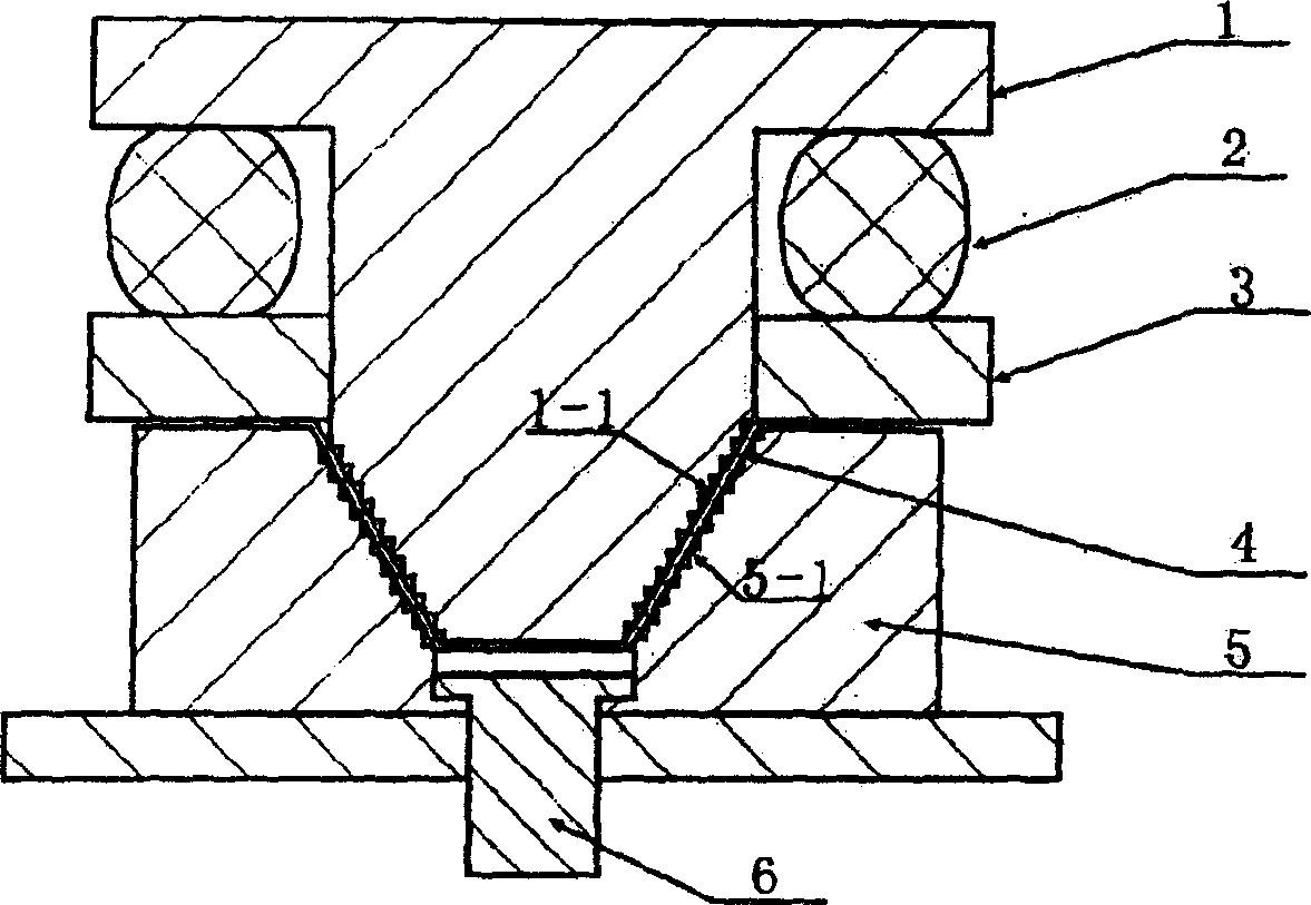 Screw electromagnetic coil disk and its producing method
